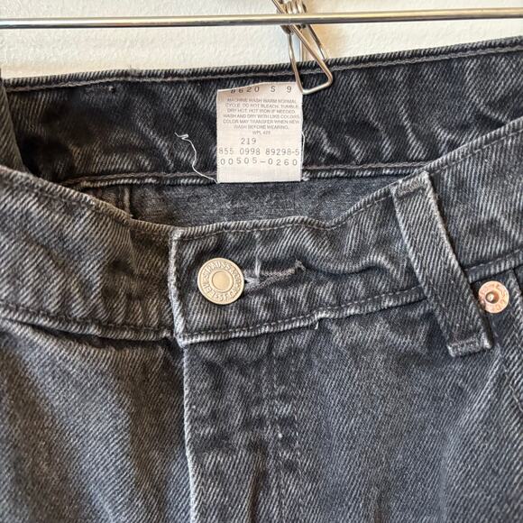 Vintage 1990s Black Levi's 505s Regular Fit Straight Leg - Picture 6 of 7